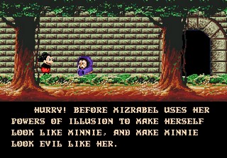 une photo d'Ã©cran de Castle of Illusion sur Sega Megadrive